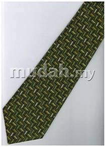 EG8 Green Batik Quality Striped Formal Neck Tie