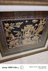 Thai Ramakien embroidered wall art