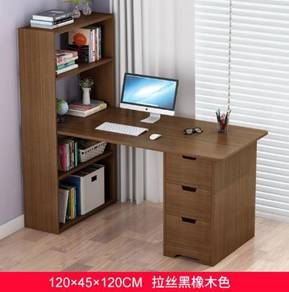Dark brown drawer laci table meja office 1