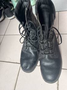 kasut kulit boots polis tentera rela