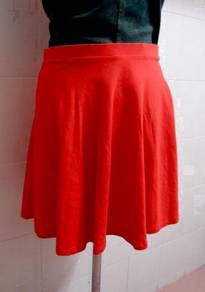 Forever 21 Red Flared Skirt