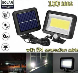 100 COB LED Lampu Motion Sensor Split Solar Light