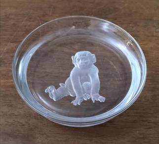 Hoya Crystal trinket with monkey decor