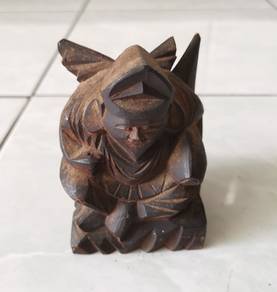 Vintage Japanese Wooden Figure Ebisu c. 19th centu