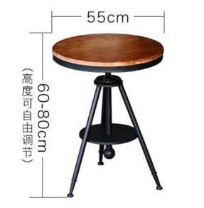 Dining table dinner meja makan brown coklat round