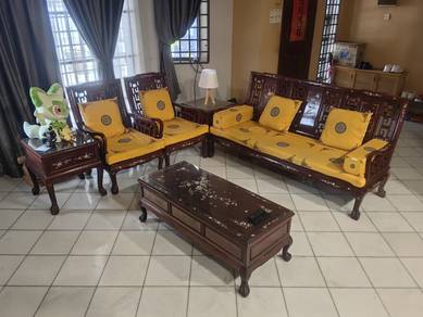 Authentic Vintage Blackwood Sofa Set