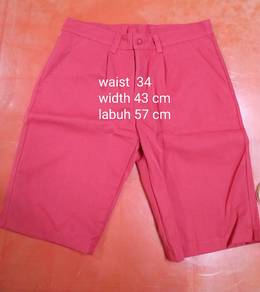 red colour short pant