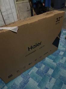 TV baru nak jual sebab tak pakai.