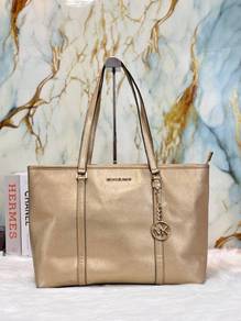 Michael Kors Metallic Leather Gold Tote Bag