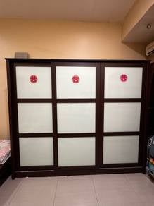 Large used wooden wardrobe for sale
