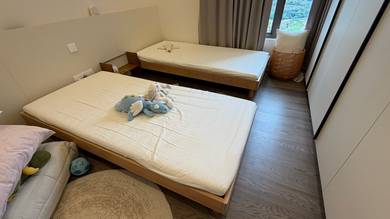 Solid Wood Single Bed Frame + Mattress