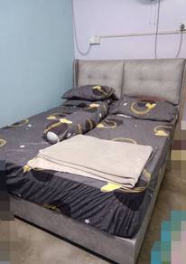 Velvet bedframe with mattress 