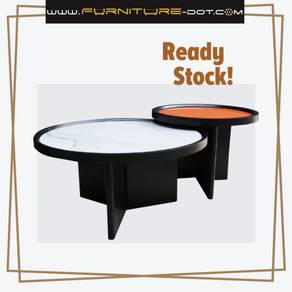 Contemporary Round Wood Coffee Table - frm2165
