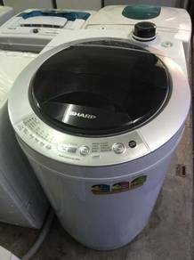 Basuh Top Load Sharp Fully Mesin Auto Washer Recon
