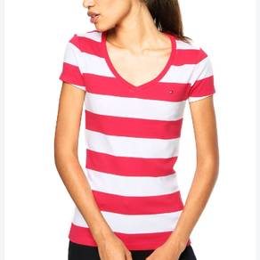 Tommy Hilfiger Women's Striped V-Neck Tee