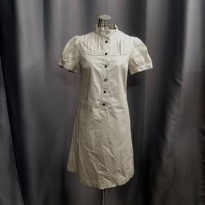 Fred Perry Mock Neck Beige Dress