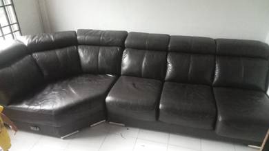 3+3 seater leather corner sofa for sale