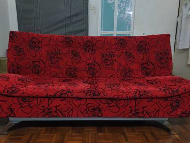 Velvet Sofa Bed (Good Condition) Negotiable