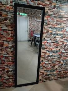 wall mirror with wood frame