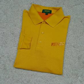 Kenzo Golf Orange Long Sleeve Polo T- Shirt