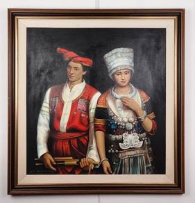 Oil Painting by Zhou Kang (1995) – Cultural Portra