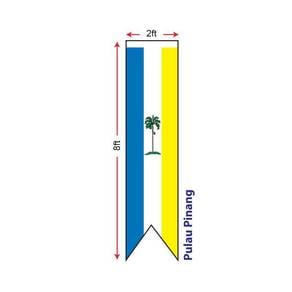 Bendera Pulau Pinang (Polyester) 2 x 8ft