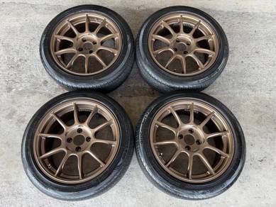 Rim ze40 bronze 16 inch tayar giti 80% alza myvi