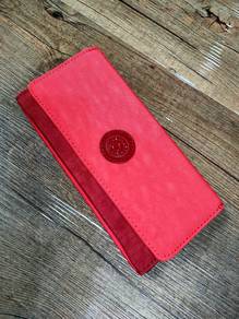 Kipling Red Nylon Organizer Wallet
