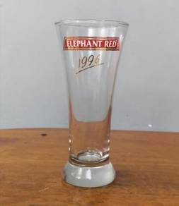 Elephant red beer glass