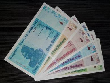 ZIMBABWE (set of 7 pcs) 1 - 500 Dollars year 2009