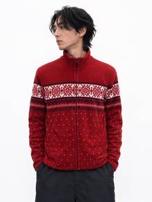 Uniqlo Japan Nordic Fair Isle Full Zip Fleece