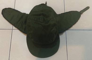 Green Winter Trapper Hat with Ear Flaps