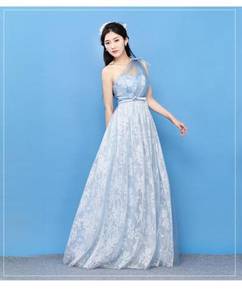 Blue wedding bridal prom bridesmaid dress RBBD0022