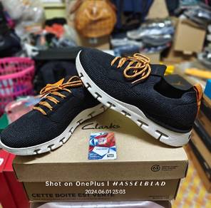 Clarks Nature X Lo Black Knit Shoes