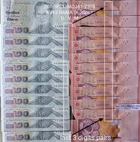 Collectible Thai 20Bht & Rm10 pairs 201-SFE1-9A236