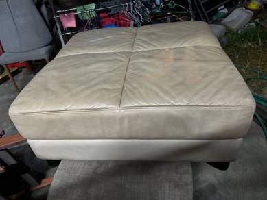 Leather ottoman