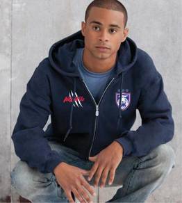 Sweater Pullover Zipper Hoody Hoodie JDT Navy Blue