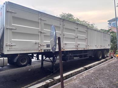 Ekor Trailer kontena Box 2 Axle 40 kaki Trelar