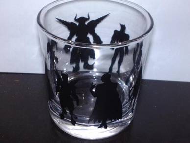 Cawan super heroes glass cup