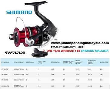 Shimano sienna 2019 fg reel 500