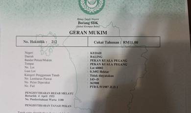 Mixed Development Land in Baling, KDH