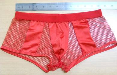 UM618 Net Low Waist Men Underwear Boxer Seluar
