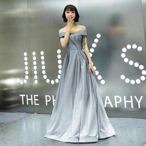 Grey white ombre glitter wedding dress RBP0959