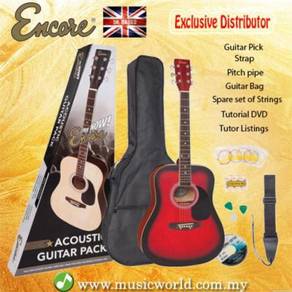 Encoreredburst dreadnought black acoustic guitar