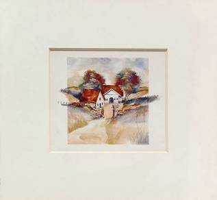Countryside Seaside Village VIII Framed Print