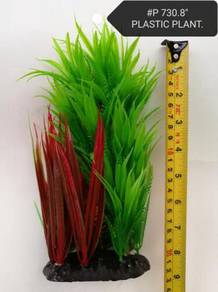 P730 8inch Plastic Plant Aquarium Fish Ikan Deco