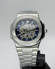 Custom Seiko Mod 40mm Blue Skeleton Naut