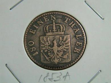 2 Pfenninge - German Prussia 180 Einen Thaler 1853