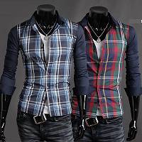 KEMEJA BLUE RED GREEN BIRU HIJAU MERAH SHiRT MURAH