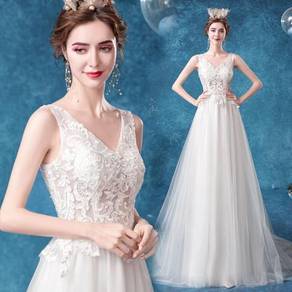 White prom wedding bridal dress gown RB2104